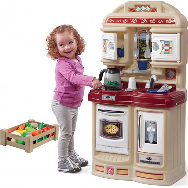 STEP2 Cozy Bronzos spalvos vaikiška virtuvėlė su virduliu