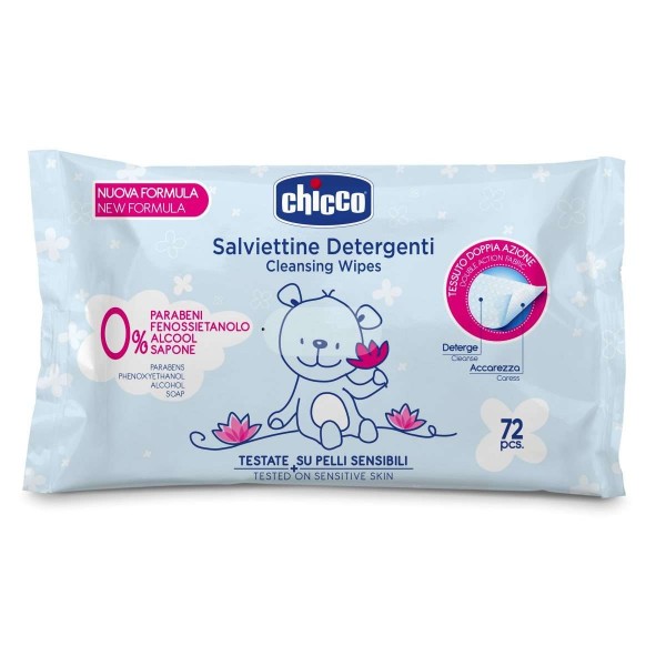 Chicco Salviettine Detergenti drėgnos kūdikių servetėlės 72 vnt.